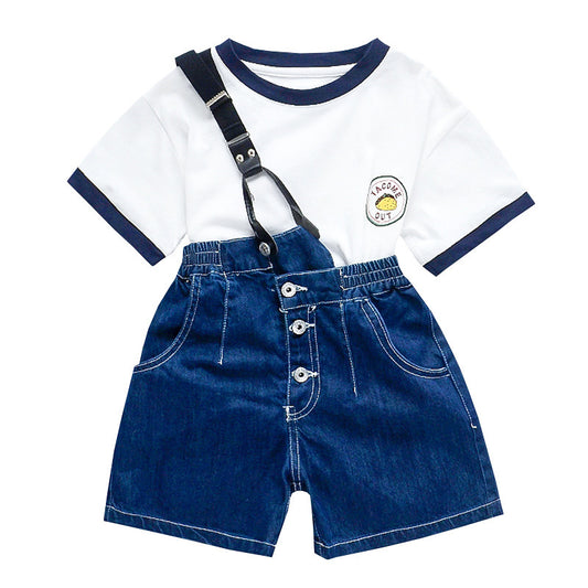 Base Shirt  Bib Two-piece Children's Clothing