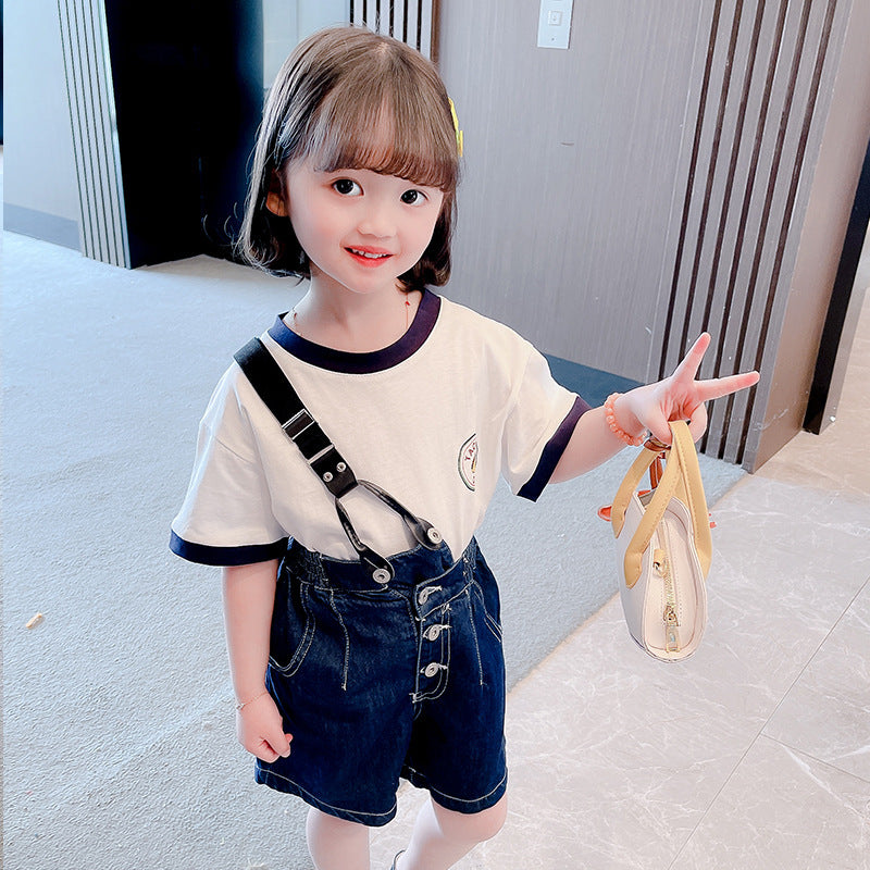 Base Shirt  Bib Two-piece Children's Clothing