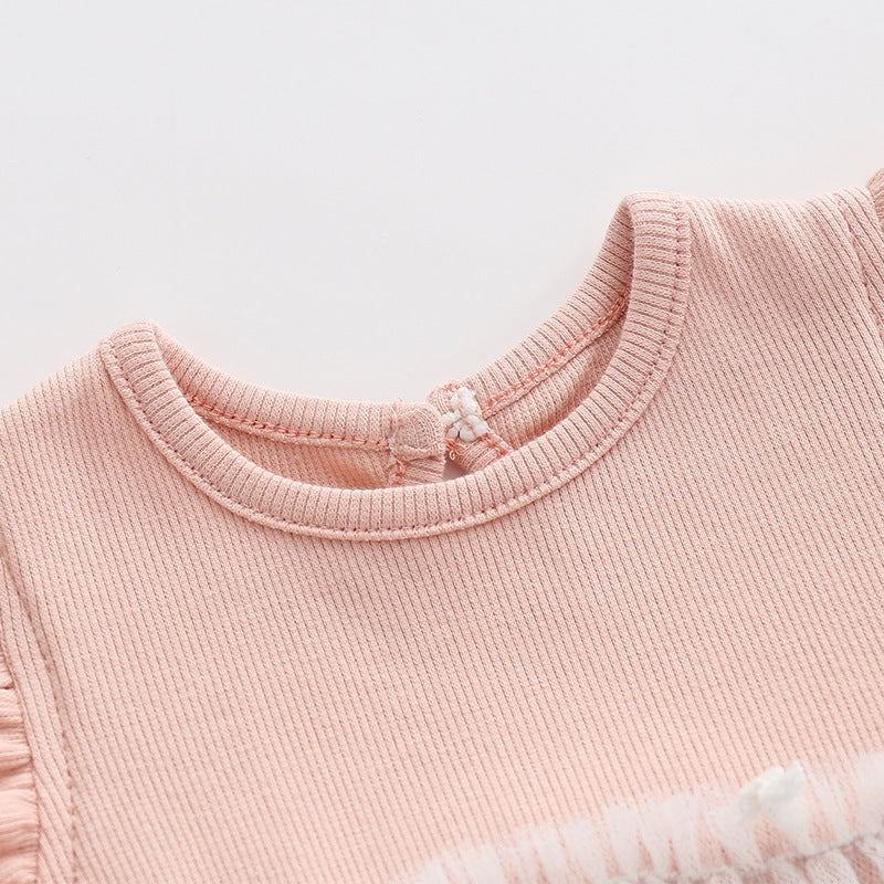 Baby Bag Fart Skirt Small Daisy Mesh Stitching Dress