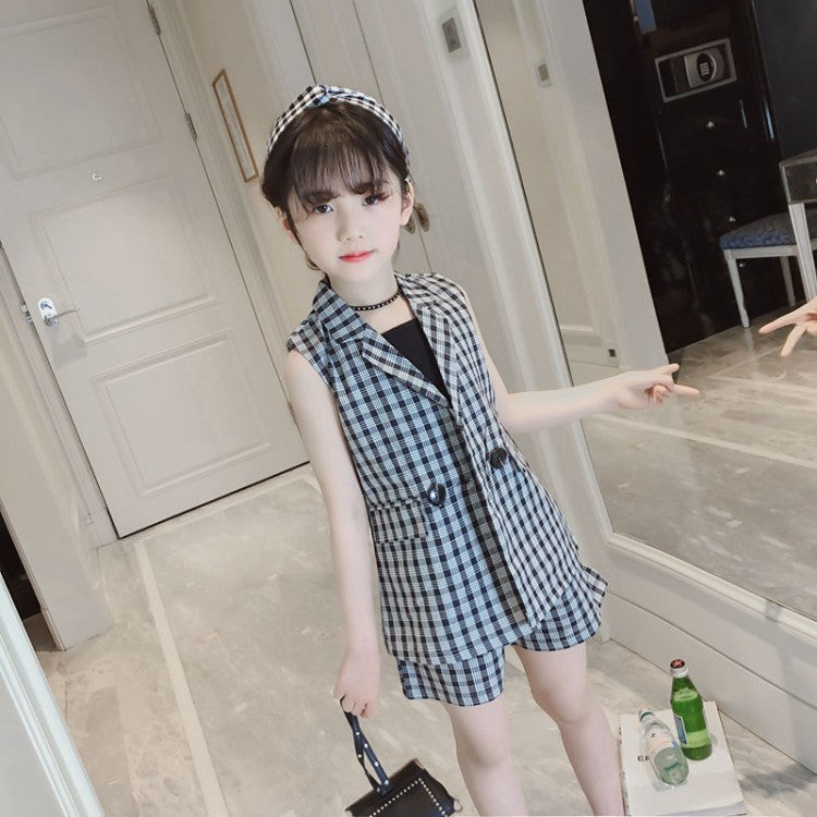 CUHK Kids Summer Korean Style Fashionable Three-Piece Set