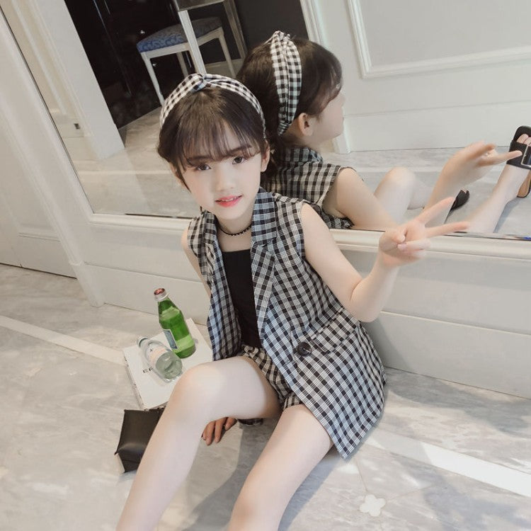 CUHK Kids Summer Korean Style Fashionable Three-Piece Set