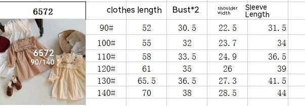 Autumn Ruffled Long Sleeve Girl Princess Skirt