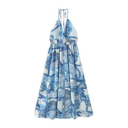 New Women's Paisley Lace Printing Dress