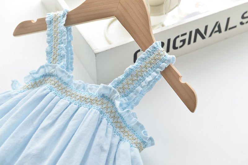 Girls' cute doll suspender skirt