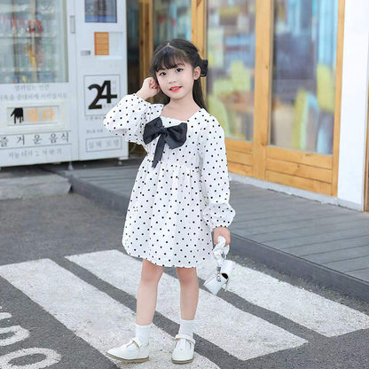 Princess Dress Red Children's Western Style Baby Girl Bow Skirt