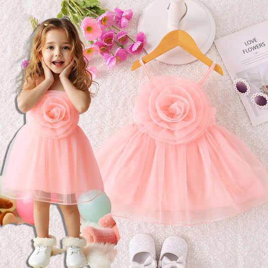 Baby And Toddler Floral Strap Mesh Dress
