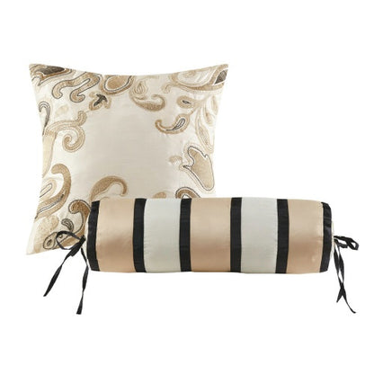 12 Piece Comforter Set With Cotton Bed Sheets Black King