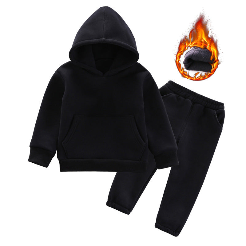 Fashion Hooded Sweatshirt Two-piece Pants