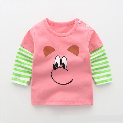 Baby cotton long sleeve T-shirt