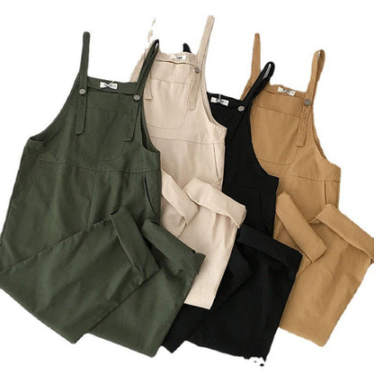 Strap Women's Loose And Thin One-piece Wide-leg Pants