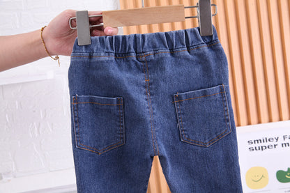 Lapel Long Sleeve Shirt Western Style Skinny Jeans Two-piece Set