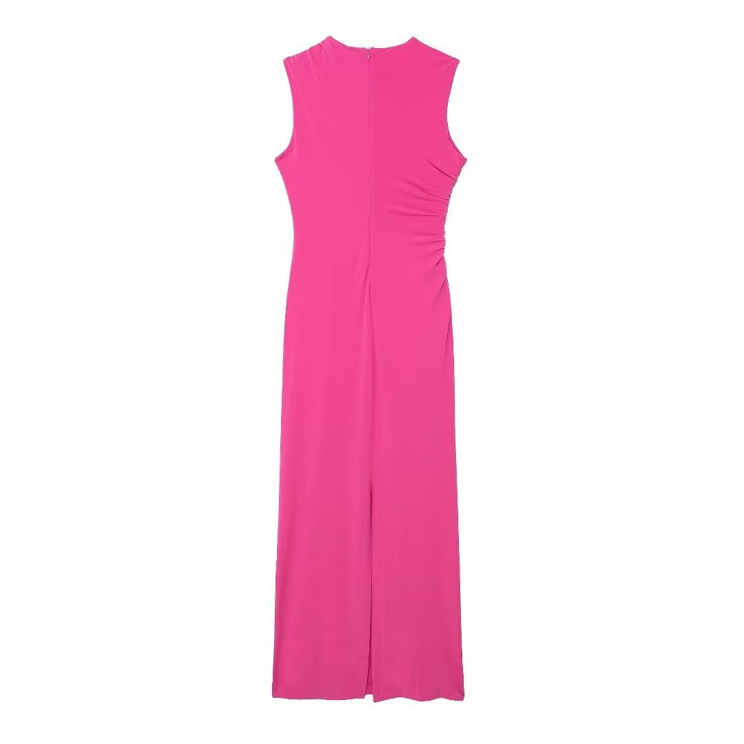 Sleeveless Casual Midi Skirt Dress