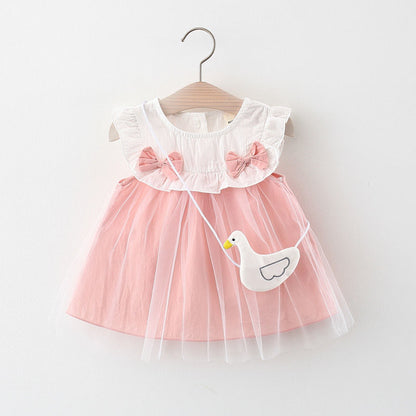 Children's Girls Summer Sleeveless Print Dress