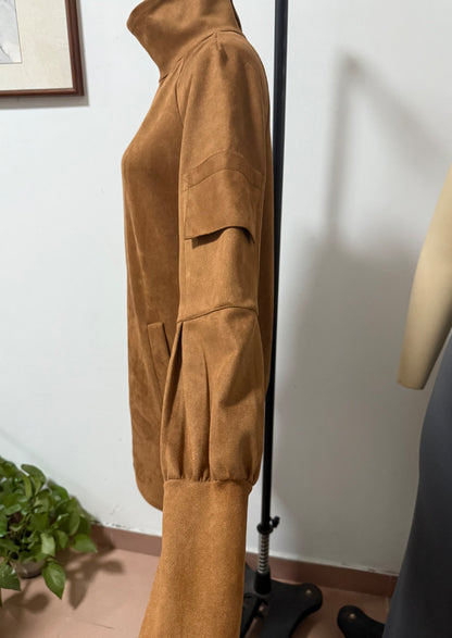 Fashion High Collar Long Sleeve Dress For Women