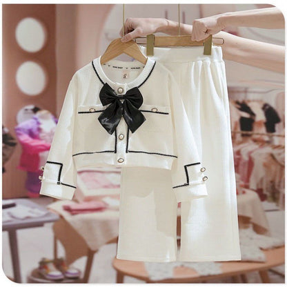 New Medium And Large Children's Korean Trendy Coat Top Children's Two-piece Suit