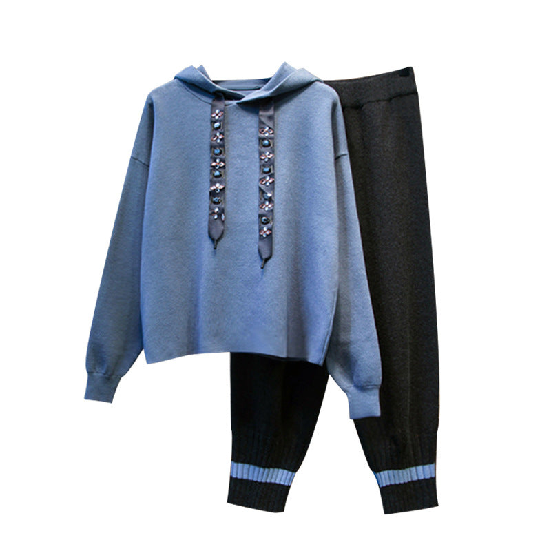 New Hooded Knitted Sweater Jacket Casual