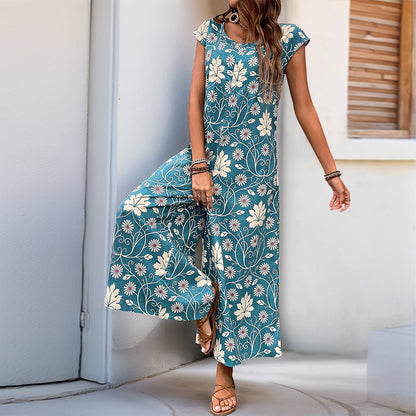 European And American Jumpsuit Printed Wide Leg Jumpsuit