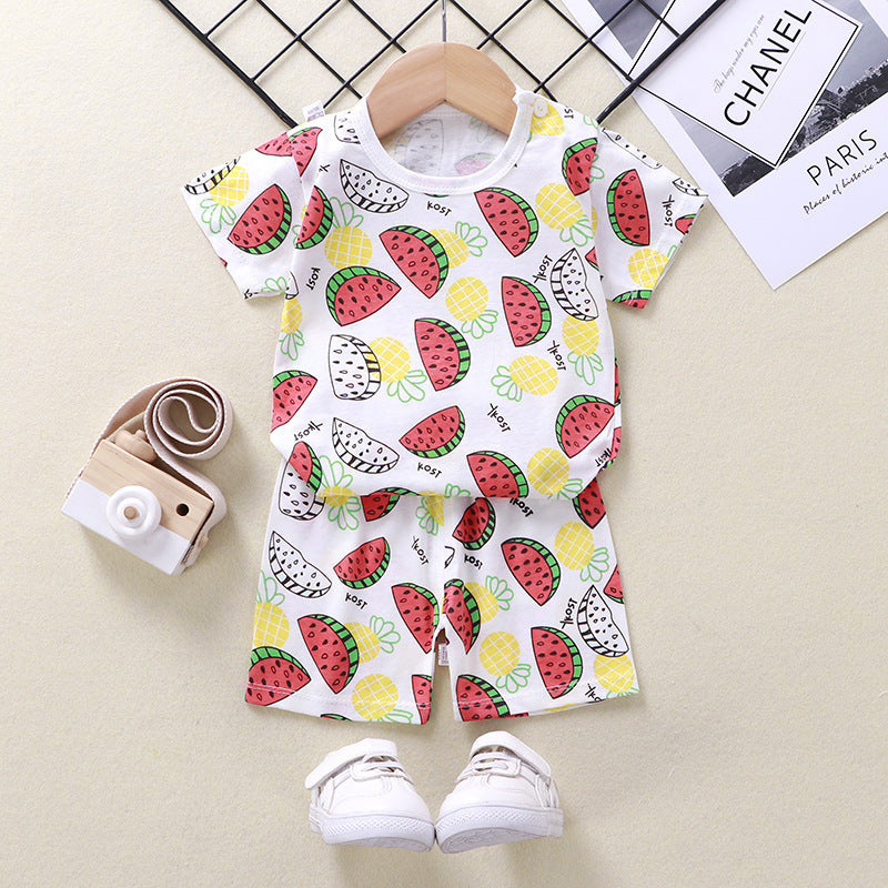 Baby T-shirt shorts cotton two-piece suit