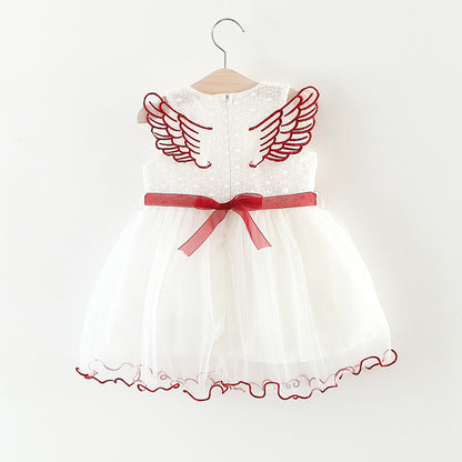 Main children's mesh lace skirt