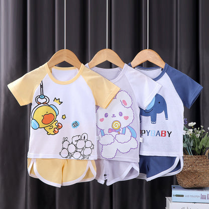 Children's Short-sleeved Suit Korean Clothing