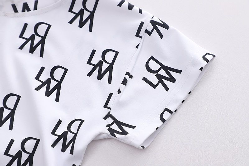 Children's Unisex Baby Suit Western Style Printed Suit Two-piece Set