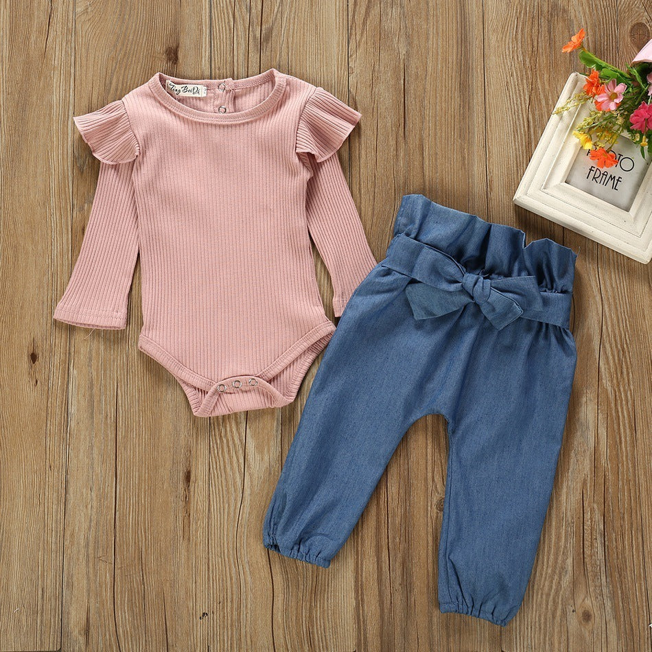 Children's jeans romper suit