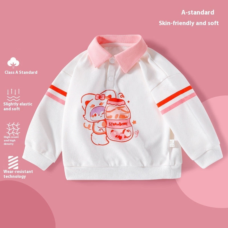 Baby Clothing Spring And Autumn Clothing Top Lapel