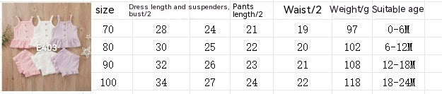 Baby Solid Color Multicolor Suspender Shorts Suit