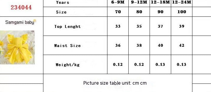 Bow Princess Harper Baby Sweet Lotus Edge Jumpsuit