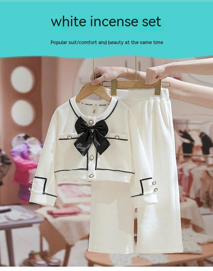New Medium And Large Children's Korean Trendy Coat Top Children's Two-piece Suit