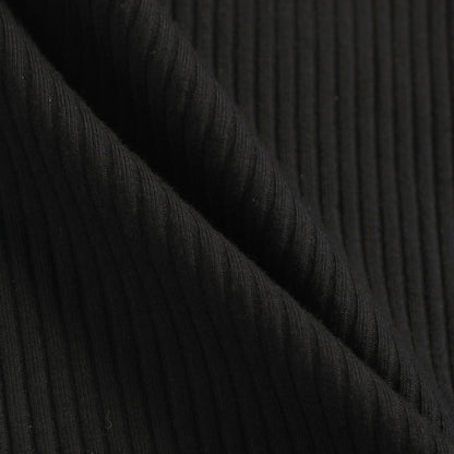 Flared Sleeve Knitted Pit Top Irregular Plaid Skirt Two Piece Set