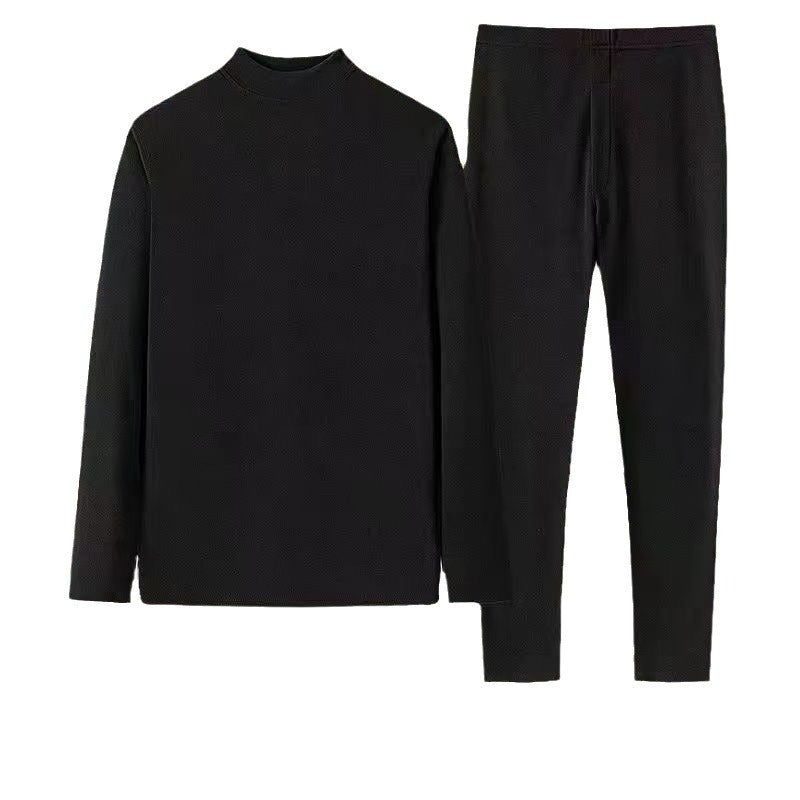 Fleece-lined Casual Warm Keeping Sports Men's Thickened Women's Long Sleeve Undershirt Long Johns Suit