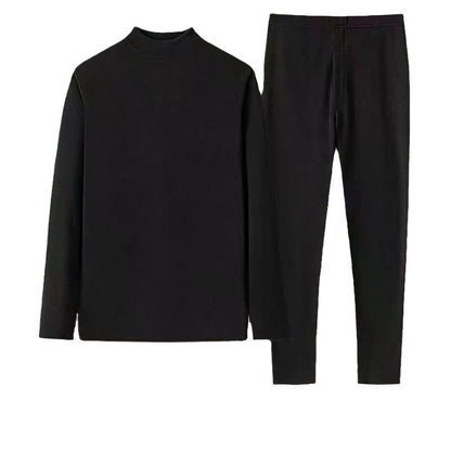 Fleece-lined Casual Warm Keeping Sports Men's Thickened Women's Long Sleeve Undershirt Long Johns Suit