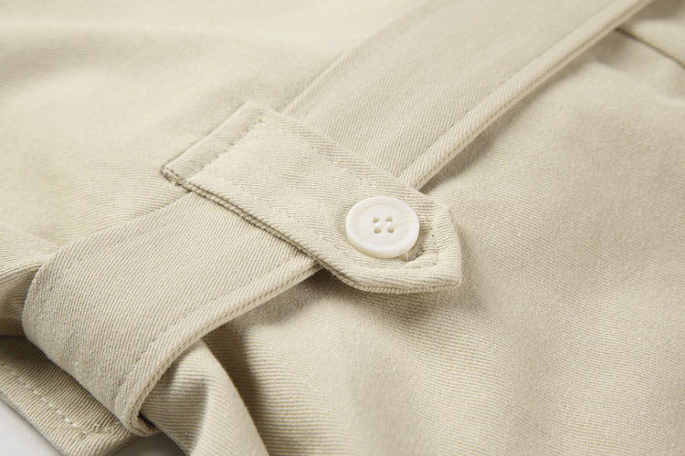 Nine points Korean apricot overalls