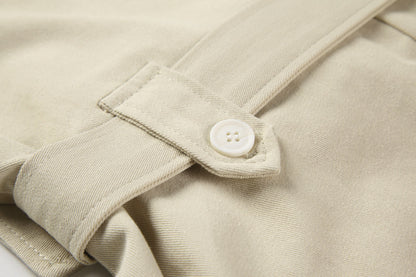 Nine points Korean apricot overalls