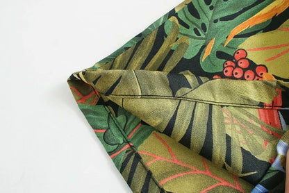 Hot summer print new waist fashion jumpsuit