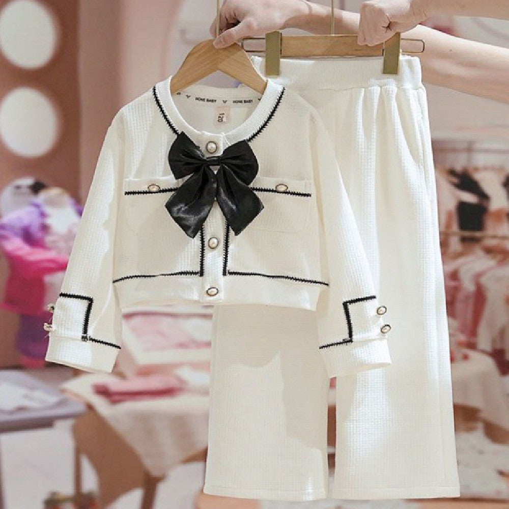 New Medium And Large Children's Korean Trendy Coat Top Children's Two-piece Suit