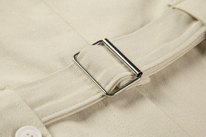 Nine points Korean apricot overalls