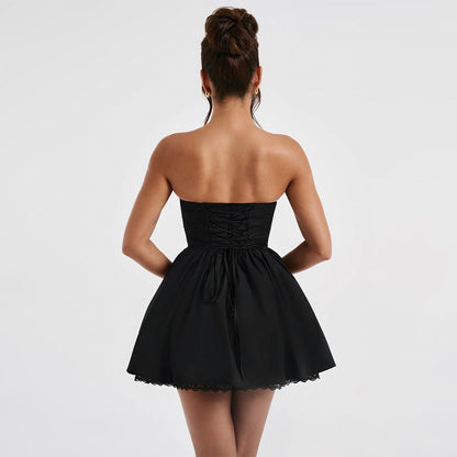 Slim Fit Backless Sexy Tube Top Dress