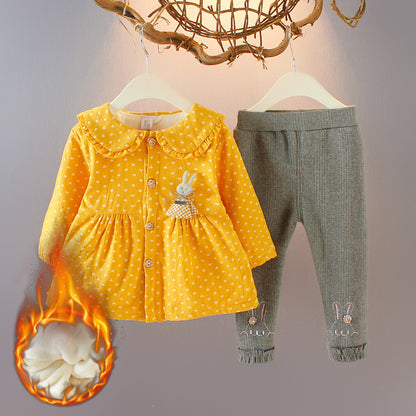 Girls' western style two-piece suit