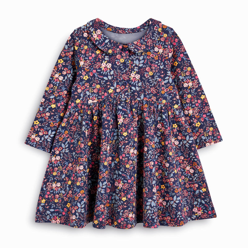 Knitted floral skirt