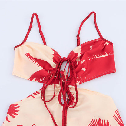 Women's Fashion Simple Vacation Style Sling Dress