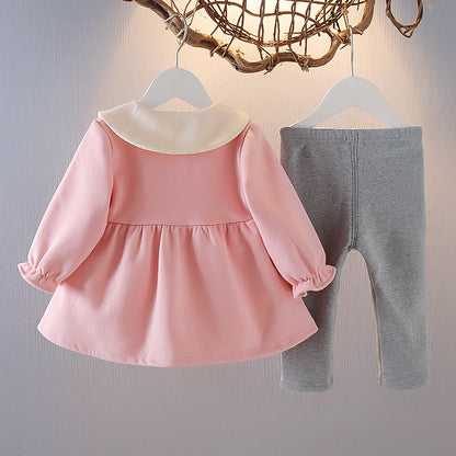 Cute plus velvet girl suit