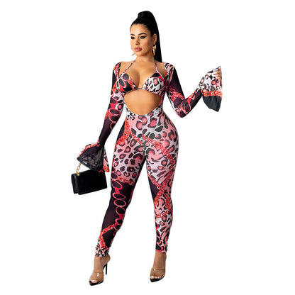 Digital Printed Two-piece Suit Female