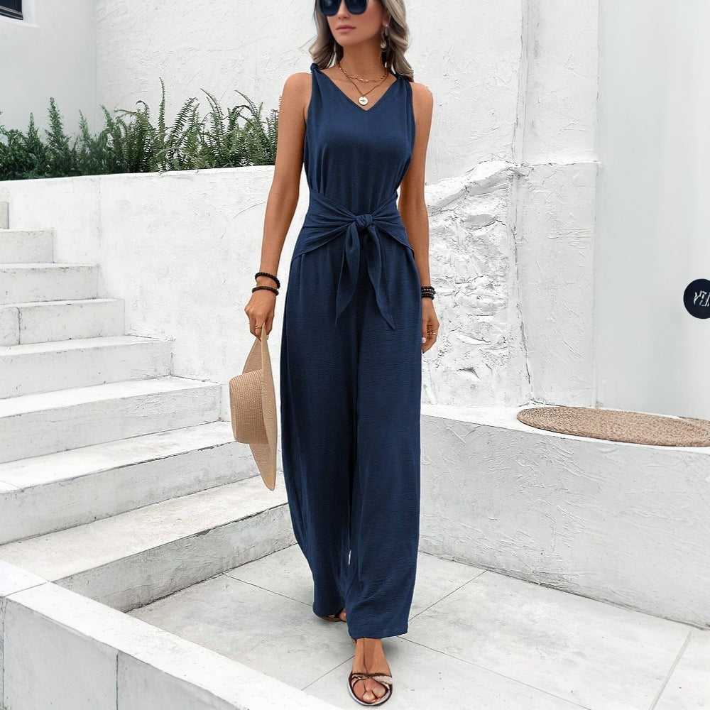 Women's Sleeveless Design Jumpsuit