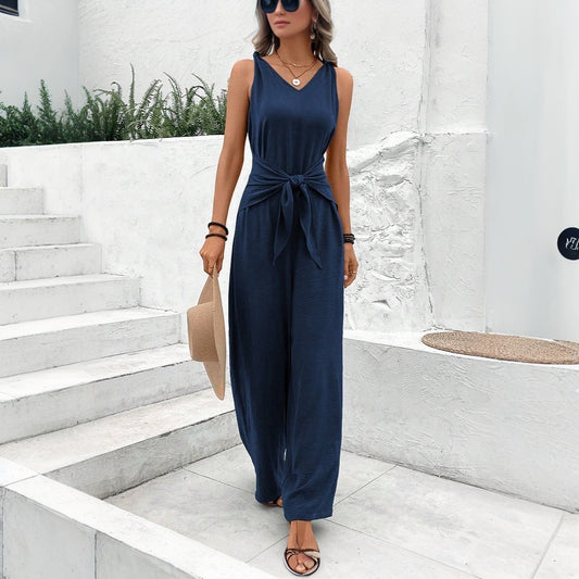 Women's Sleeveless Design Jumpsuit