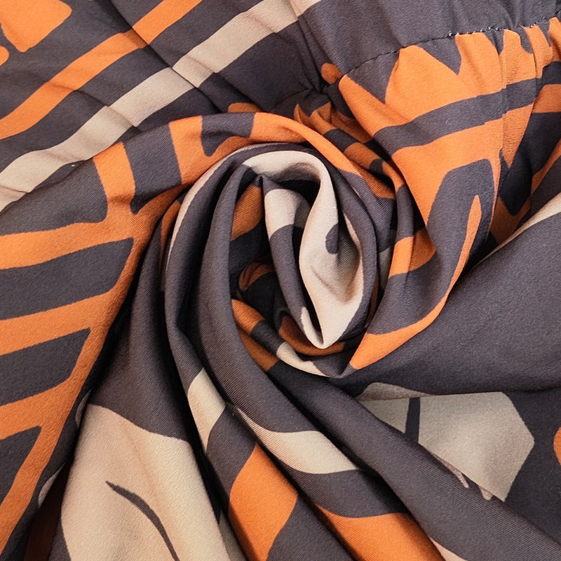 Loose Casual Bohemian Print Long Sleeve Dress