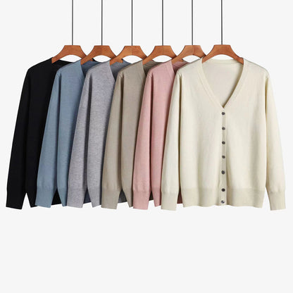 Autumn And Winter New V-neck Knitwear Long-sleeved Cardigan