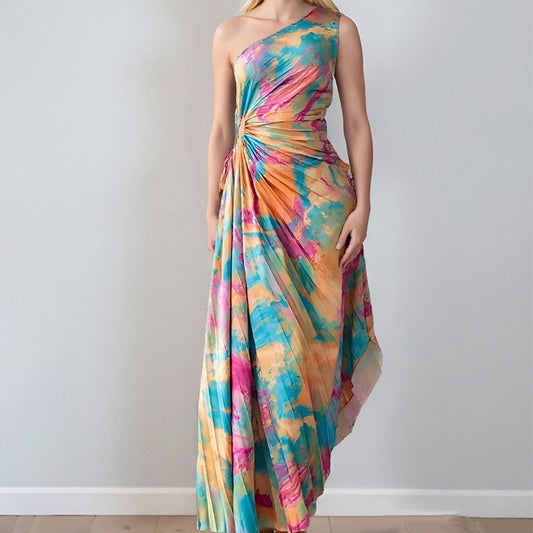 Retro Style Sexy Loose Printed Dress