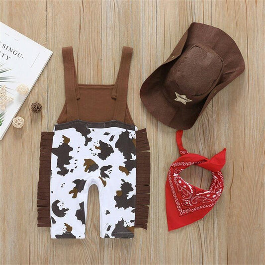 Boys And Girls Jumpsuit Hat Scarf Set